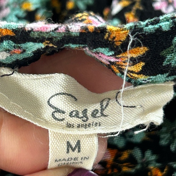 Easel floral print top prairie chic bohemian western adjustable strap - Picture 4 of 10